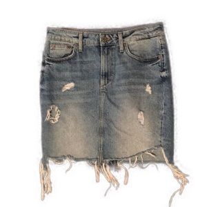 H&M Distressed Denim Jean Skirt